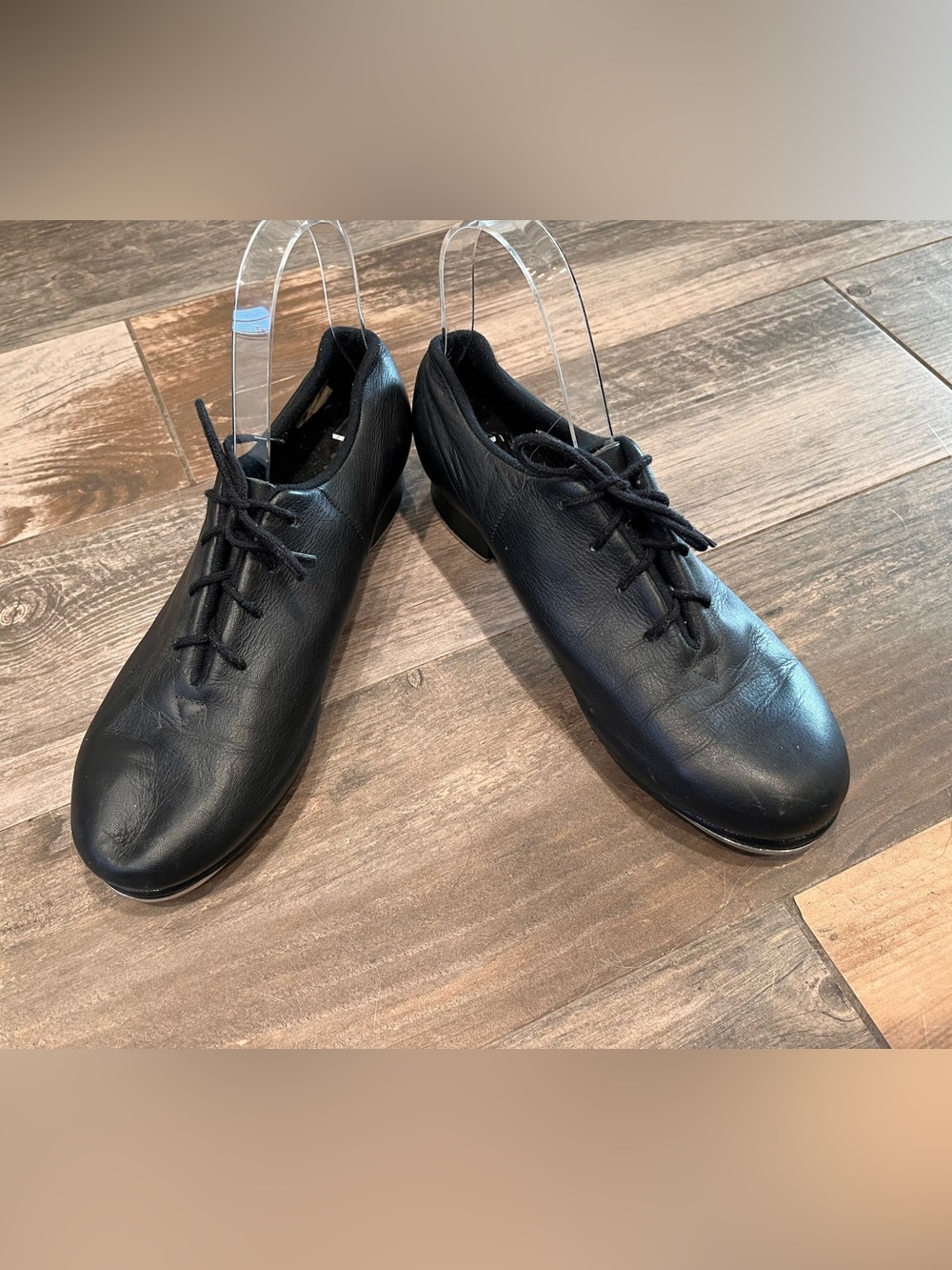 Bloch Laced Tap Dance Shoes Women's 7.5M Black Toes-#2AT Shockwave Heels-02
